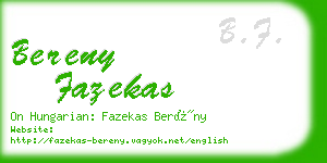 bereny fazekas business card